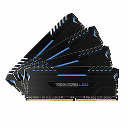 Corsair Vengeance LED Series 64 Go (4x 16 Go) DDR4 3200 MHz CL16 Bleu CORSAIR Vengeance LED Series 64 Go (4x 16 Go) DDR4 3200 MHz CL16 Bleu