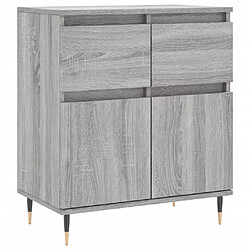 Maison Chic Buffet,Meuble de Rangement,commode pour salon,Cuisine Sonoma gris 60x35x70 cm Bois d'ingénierie -MN88507