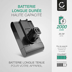 Batterie pour Dyson DC44 Animal, DC31 Animal, DC35, DC34, DC31, DC44, DC44 Animal Total Clean 2000mAh - Convient uniquement au type A - de CELLONIC