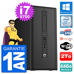 PC Tour HP EliteDesk 800 G2 Intel i7-6700 RAM 64Go Disque Dur 2To Windows 10 Wifi · Occasion 