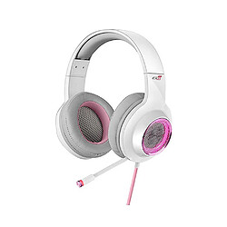 Universal G4 Pro USB Gaming Headset Virtual 7.1 Surround Sound Super Bass Hifi casque stéréo avec micro couleur rose 