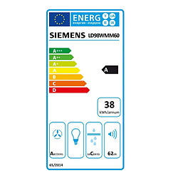 Hotte plan de travail 91cm 519m3/h noir - ld98wmm60 - SIEMENS