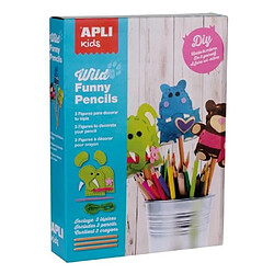 APLI KIT FUNNY PENCILS FEUTRINE 3PCS