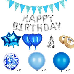 Euro Mega Ballons Anniversaires Décoration de Fête Mariage Bleu 60pcs