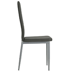 Avis Maison Chic Lot de 4 Chaises à manger,Chaise pour cuisine gris similicuir -MN66076