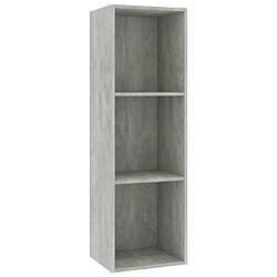 Maison Chic Armoire de livres - Bibliothèque - Meuble TV Gris béton 36 x 30 x 114 cm Aggloméré -GKD54093