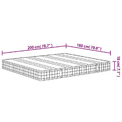 vidaXL Matelas à ressorts bonnell moyen 180x200 cm pas cher