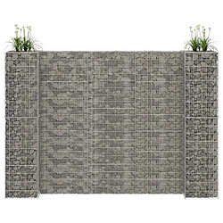 Maison Chic Jardinière à gabion,Bac à fleurs - pot de fleur en H Fil d'acier 260x40x180 cm -GKD35443