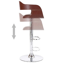 Avis vidaXL Tabouret de bar Marron Similicuir