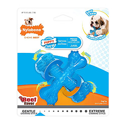 Nylabone Jouet à Mâcher d'Os en X Arôme B?uf pour Les Petits Chiens/Chiots Jusqu'à 11 kg 