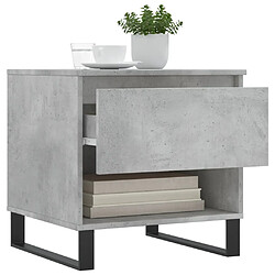 Acheter Maison Chic Lot de 2 Tables basses,Table Console pour salon gris béton 50x46x50 cm bois d'ingénierie -MN65220