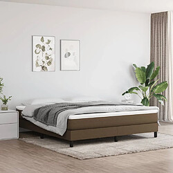 vidaXL Matelas de lit à ressorts ensachés Marron foncé 180x200x20 cm 