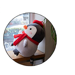 Universal Peluche pingouin kawaii 50cm peluche pingouin avec bonnet jouet bébé compagnon oreiller douceur animal poupée enfant fille cadeau d'anniversaire | peluche animaux