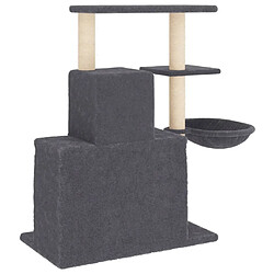 Arbre à chat avec griffoirs,niche pour chat en sisal Gris foncé 83 cm -MN33723 pas cher