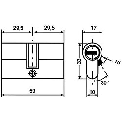 Avis Cylindre de porte Bricard Serial XP 18001 30+30mm double entrée haute sécurité