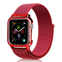 Wewoo Montre simple en nylon Mode Bracelet avec cadre pour Apple la série 4 40mm Rouge