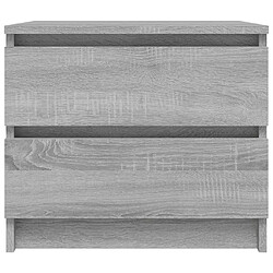 Avis vidaXL Tables de chevet 2 pcs Sonoma gris 50x39x43,5cm Bois ingénierie