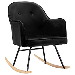 vidaXL Chaise à bascule Noir Velours