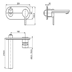 Ideal Standard - Corps à encastrer pour mitigeur lavabo mural - Neon