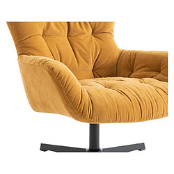 Acheter Vente-Unique Fauteuil pivotant en tissu jaune OPHELIE