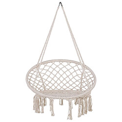 Beliani Chaise suspendue en coton blanc GABELLA