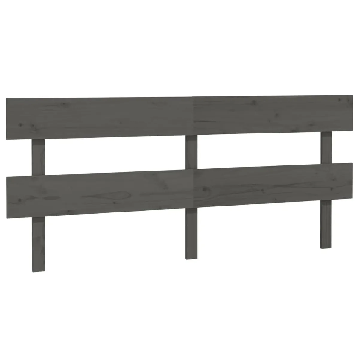 Maison Chic Tête de lit scandinave,Meuble de chambre Gris 204x3x81 cm Bois massif de pin -MN22113