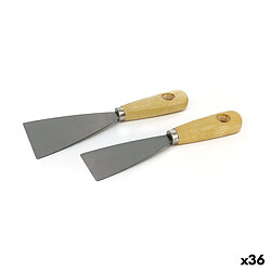 BigBuy Home Spatule Poignées en bois Lot 2 Pièces (36 Unités) 