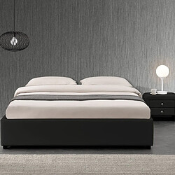 Acheter Meubler Design Ensemble Matelas + Sommier Coffre 160 Noir