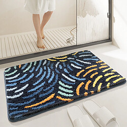 LUUCOZK Tapis de bain antidérapants absorbants à séchage rapide, décoration de salle de bain, motif 2-50x80cm 