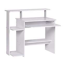 Mes Bureau informatique 90x90x94 cm blanc