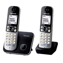 Téléphone sans fil duo dect noir/argent - kxtg6812 - PANASONIC