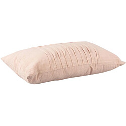 Avis Pt' Coussin rectangulaire en coton 50 x 30 cm Wave Rose clair.