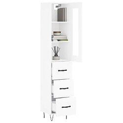 Avis Maison Chic Buffet,Meuble de Rangement,commode pour salon,Cuisine Blanc 34,5x34x180 cm Bois d'ingénierie -MN13018