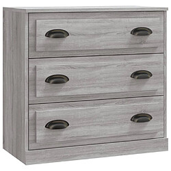 vidaXL Buffet sonoma gris 70x35,5x67,5 cm bois d'ingénierie