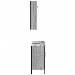 Maison Chic Armoire de Bain | Ensemble de 2 meubles salle de bain Sonoma gris -GKD12861 pas cher