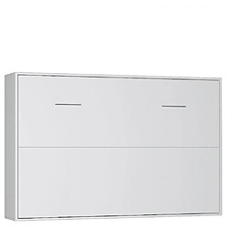 Inside 75 Armoire lit horizontale escamotable STRADA-V2 blanc mat couchage 140*200 cm.