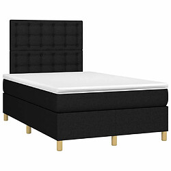 Avis Maison Chic Lit adulte- Lit + matelas + LED,Sommier à lattes de lit matelas et LED noir 120x190 cm tissu -GKD44640