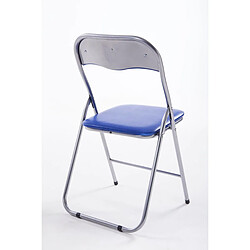 Avis Decoshop26 Chaise de cuisine pliable bleu pied en métal chromé MED10011