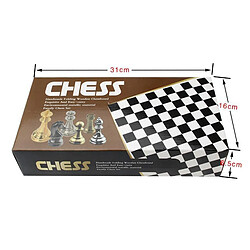 Kit D'échecs En Métal D'échiquier Pliant de 30 Cm, Ensemble D'échecs élégant de Pièces D'échecs, Rangement Intégré pas cher