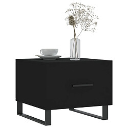 Avis Maison Chic Lot de 2 Tables basses,Table Console pour salon noir 50x50x40 cm bois d'ingénierie -MN99973