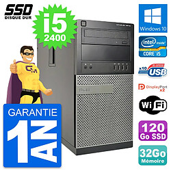 PC Tour Dell OptiPlex 9010 Intel Core i5-2400 RAM 32Go SSD 120Go Windows 10 Wifi · Occasion 