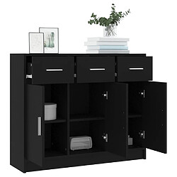 Avis vidaXL Buffet noir 91x28x75 cm bois d'ingénierie