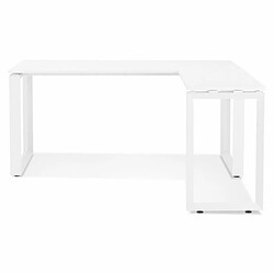 Paris Prix Bureau Design Abigano 170cm Blanc pas cher