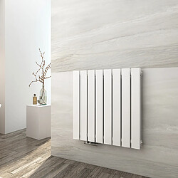 EMKE Radiateur eau chaude en acier Tube Rond Radiateur Mural Blanc 63x62cm 826W Double Couche