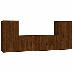 Maison Chic Ensemble de meubles TV 4 pcs pour salon - Chêne marron Bois d'ingénierie -MN54209