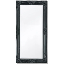 vidaXL Miroir mural style baroque 100x50 cm noir