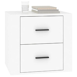 Acheter Maison Chic Table de chevet Table de Nuit Meuble de Rangement Blanc 50x39x47 cm