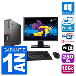 PC Fujitsu E720 DT Ecran 27" Intel G3220 RAM 16Go Disque 250Go Windows 10 Wifi · Occasion 