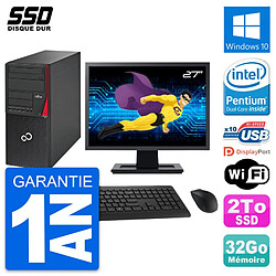 PC Tour Fujitsu P720 Ecran 27" Intel G3220 RAM 32Go SSD 2To Windows 10 Wifi - Occasion