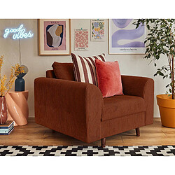 Lisa Design Rune - fauteuil - en velours côtelé Rune - fauteuil - en velours côtelé - Terracotta